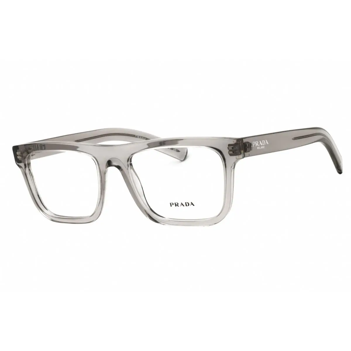 PR C03V 18J1O1 Transparent Hematite Grey 55mm Eyeglasses by Prada