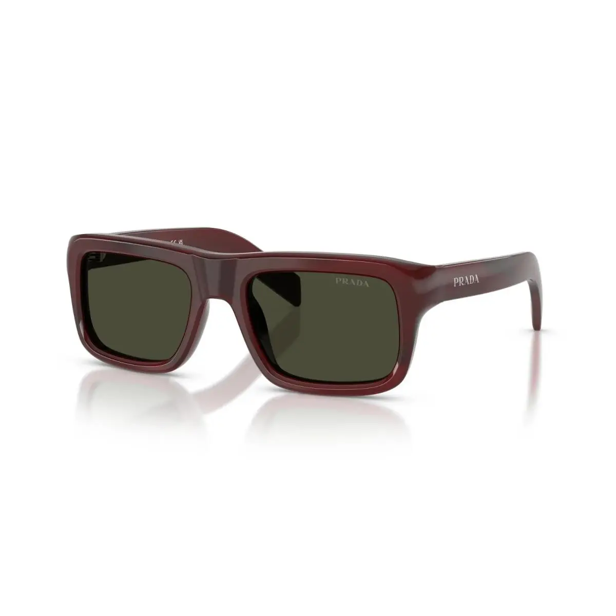 PR D11S Pomegranate Tortoise/dark Green 25J50X Sunglasses by Prada