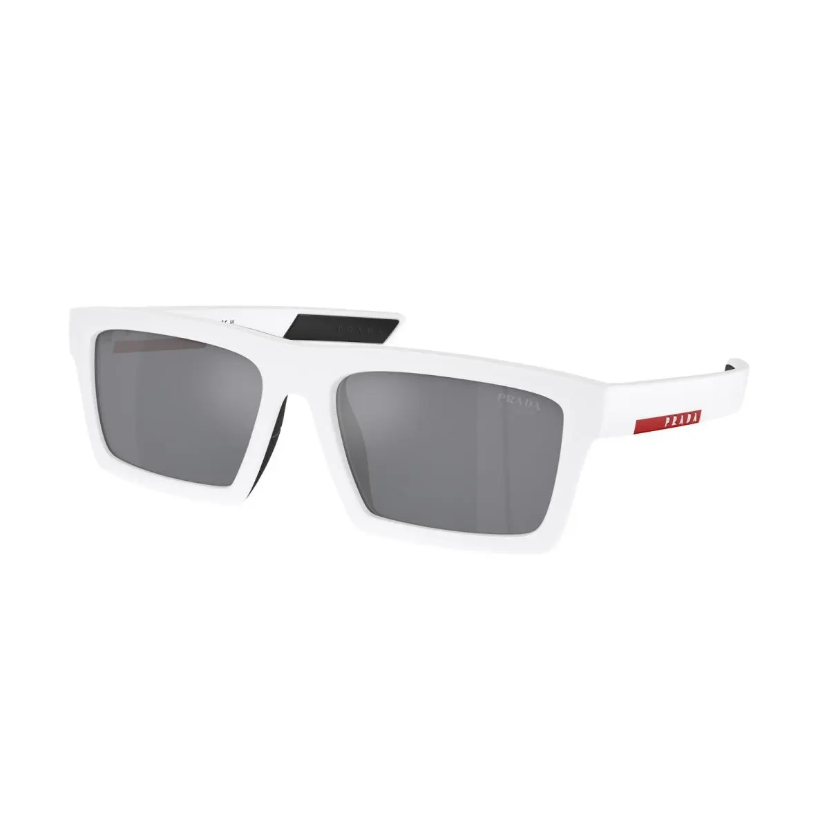 Linea Rossa PS 2 Zsu Matte White/black Rubber 17S40A Size 55 Sunglasses by Prada