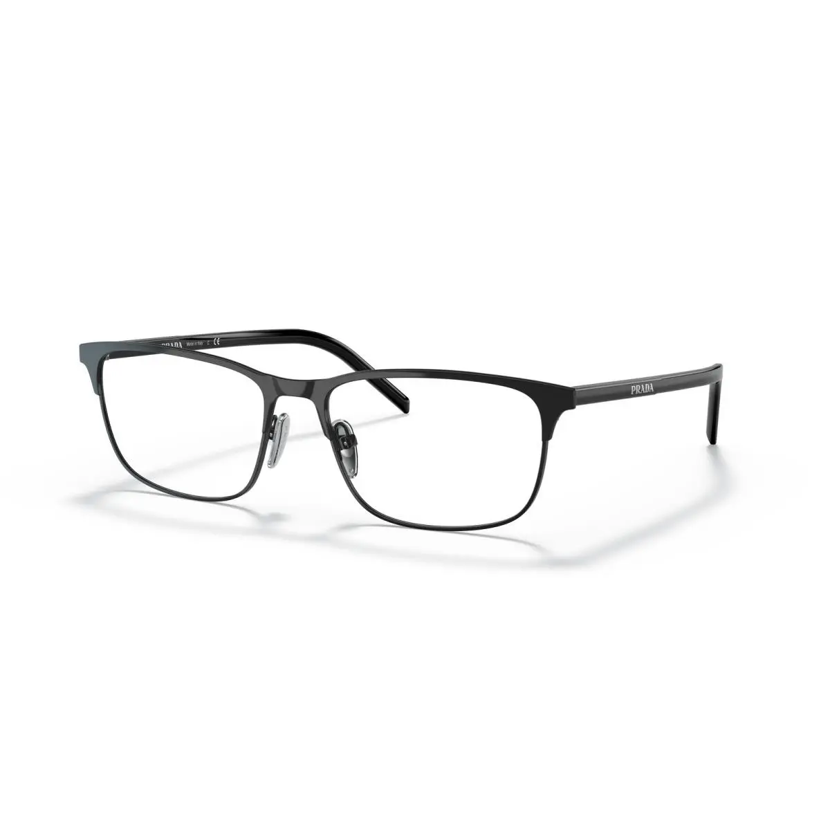 66YV Eyeglasses 1AB1O1 Black by Prada