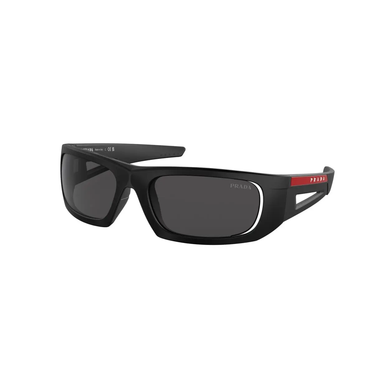 Prada Linea Rossa PS 2 YS Matte Black Dark Grey 1BO06F Size 59 Sunglasses
