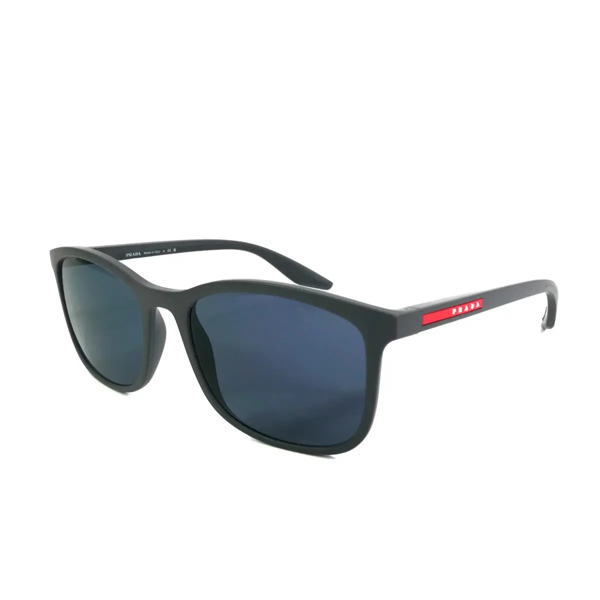 Prada Sport Sunglasses Sps A08 UFK-05U Matte Grey with Dark Blue Violet Lenses