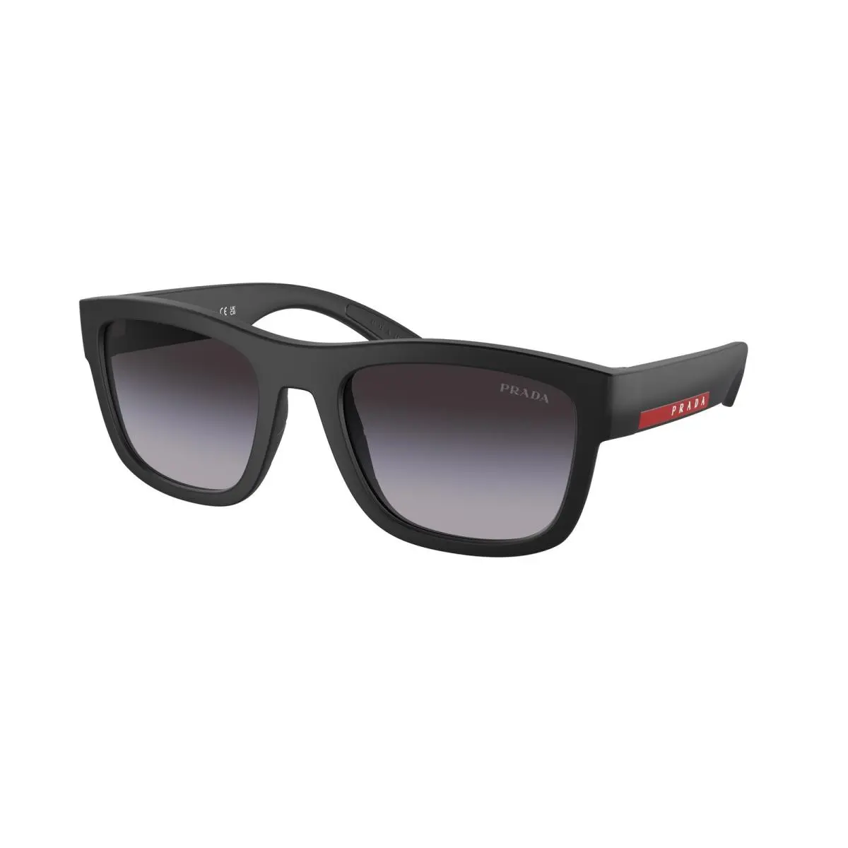 Linea Rossa PS 1 ZS Matte Black / Grey Gradient 1BO09U Size 56 Sunglasses by Prada