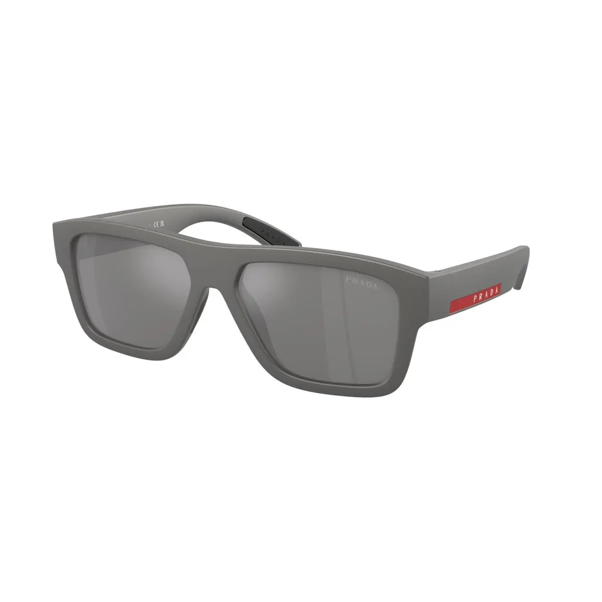 Linea Rossa PS 4 ZS Grey Metal Mirror Silver 16X7W1 Size 56 Sunglasses by Prada
