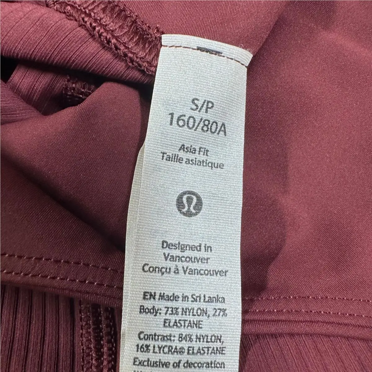 Lululemon clothing - Red 1