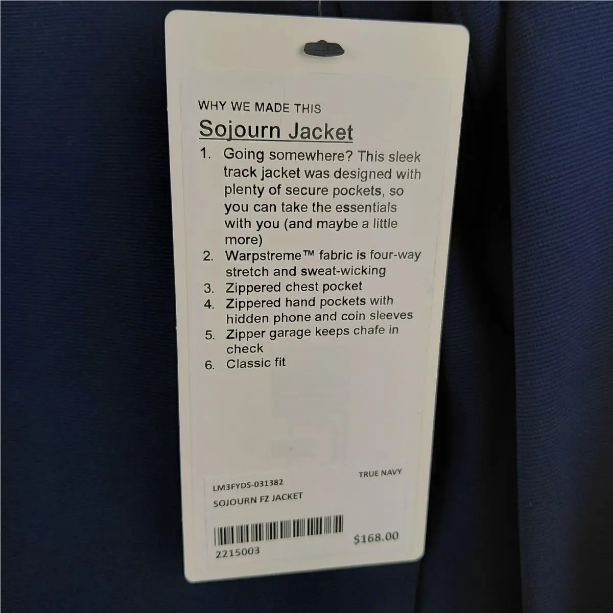 Lululemon clothing - Sojourn Jacket - Sojourn Jacket - Blue 3