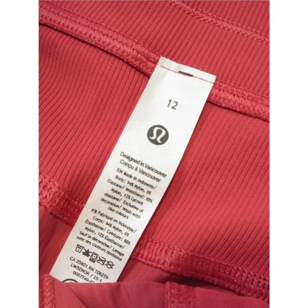 Lululemon clothing - Red 3