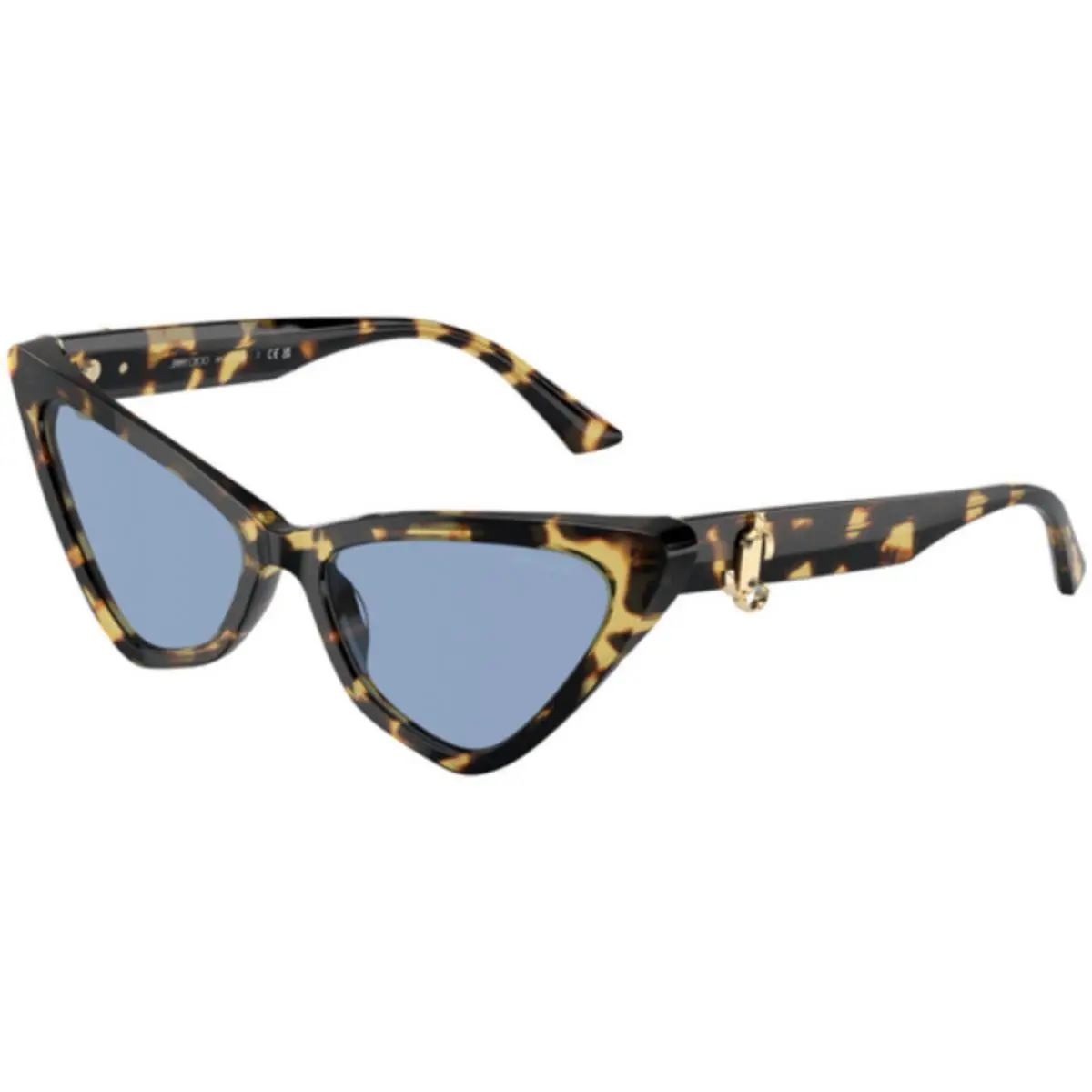 JC 5008 Yellow Havana / Light Blue 500472 Size 55 Sunglasses by Jimmy Choo