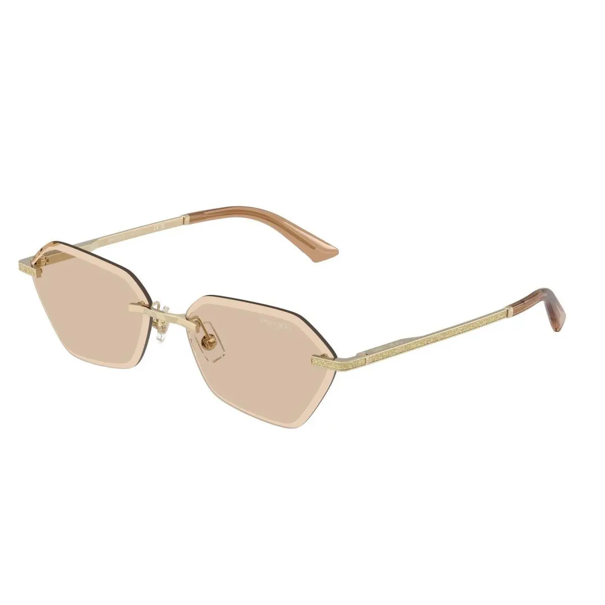 JC 4022 J Pale Gold / Light Brown 300693 Size 58 Sunglasses by Jimmy Choo