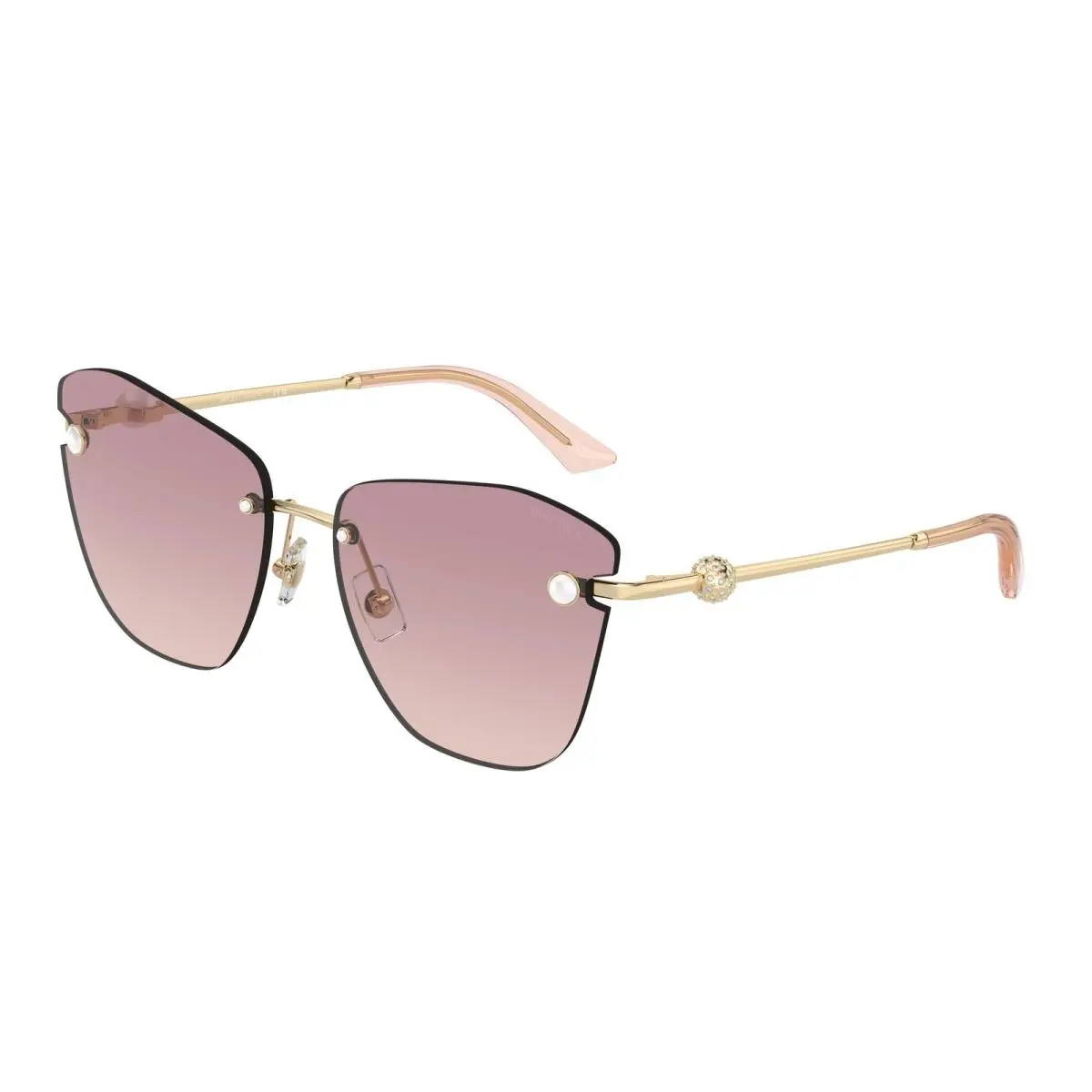 Jimmy Choo JC 4004 HB Pale Gold Brown Gradient Viole 300668 Size 59 Sunglasses