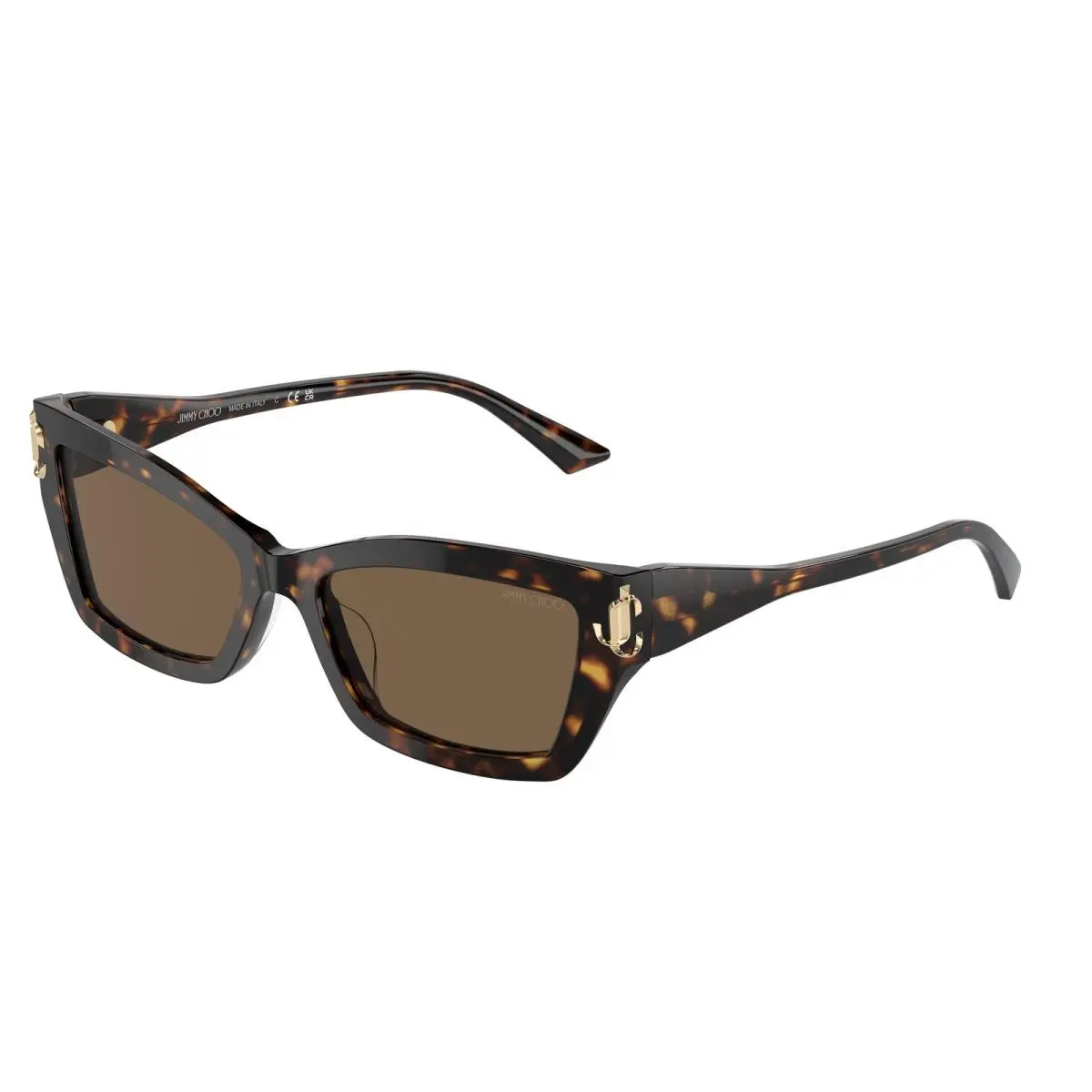 JC 5011 U Havana Dark Brown 500273 Size 55 Sunglasses by Jimmy Choo