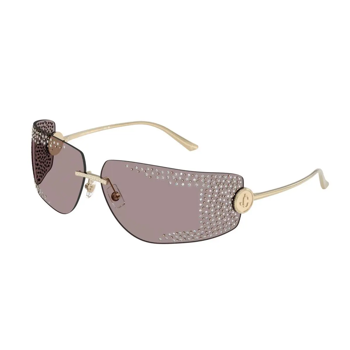 JC 4009 B Pale Gold / Light Purple Brown 30067N Size 78 Sunglasses by Jimmy Choo