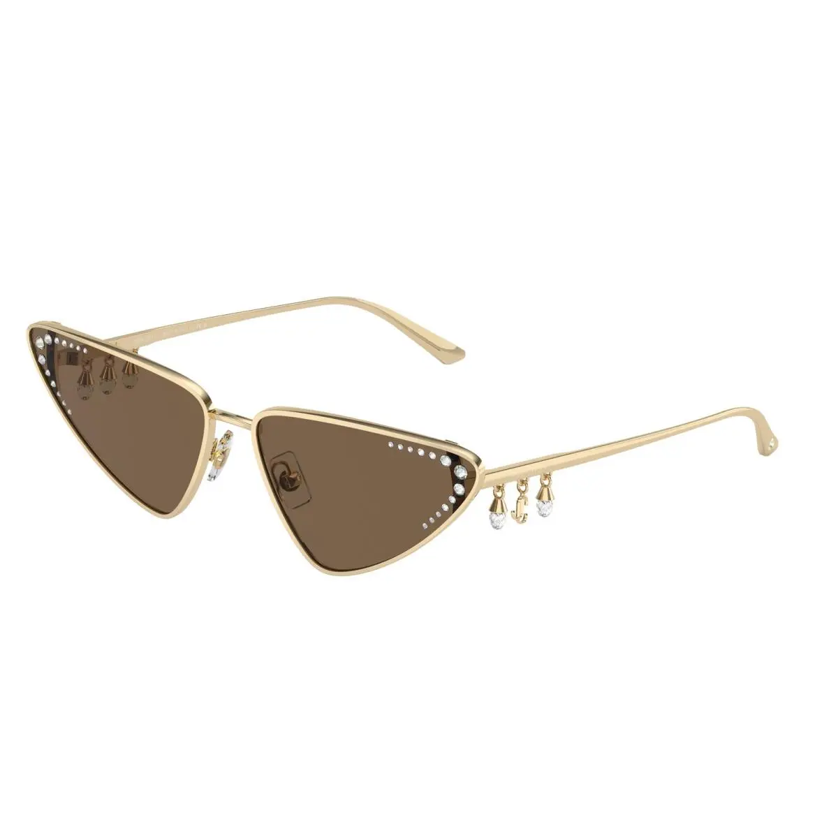JC 4001 B Pale Gold Dark Brown 300673 Size 63 Sunglasses by Jimmy Choo