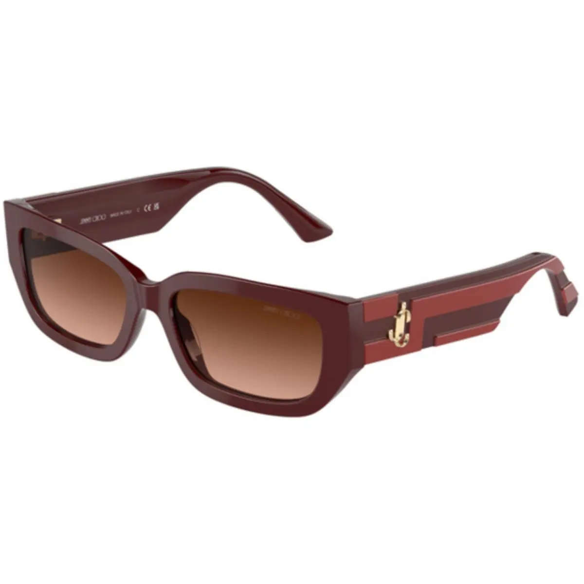 JC 5017 Red / Pink Gradient Grey 50135M Size 55 Sunglasses by Jimmy Choo
