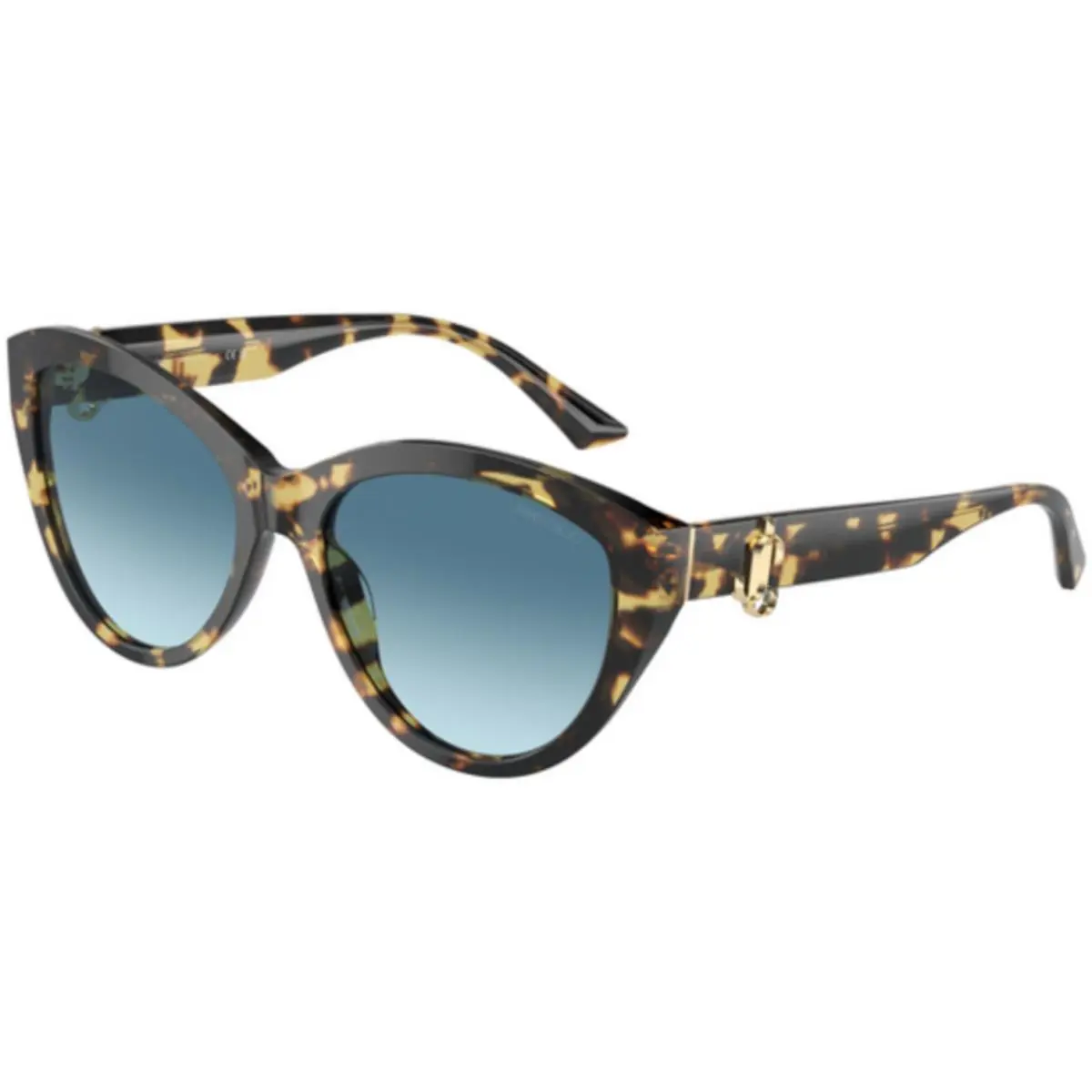 JC 5007 Yellow Havana / Gradient Blue 500419 Size 55 Sunglasses by Jimmy Choo