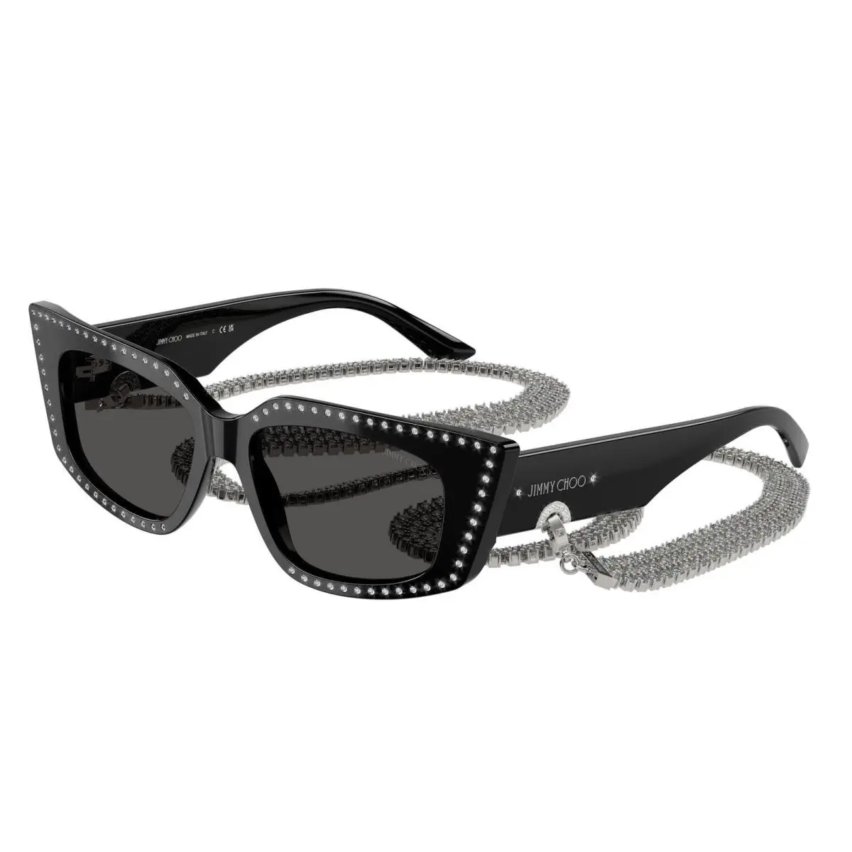 Jimmy Choo JC 5033 B Black / Grigio Scuro 500087 Size 52 Sunglasses