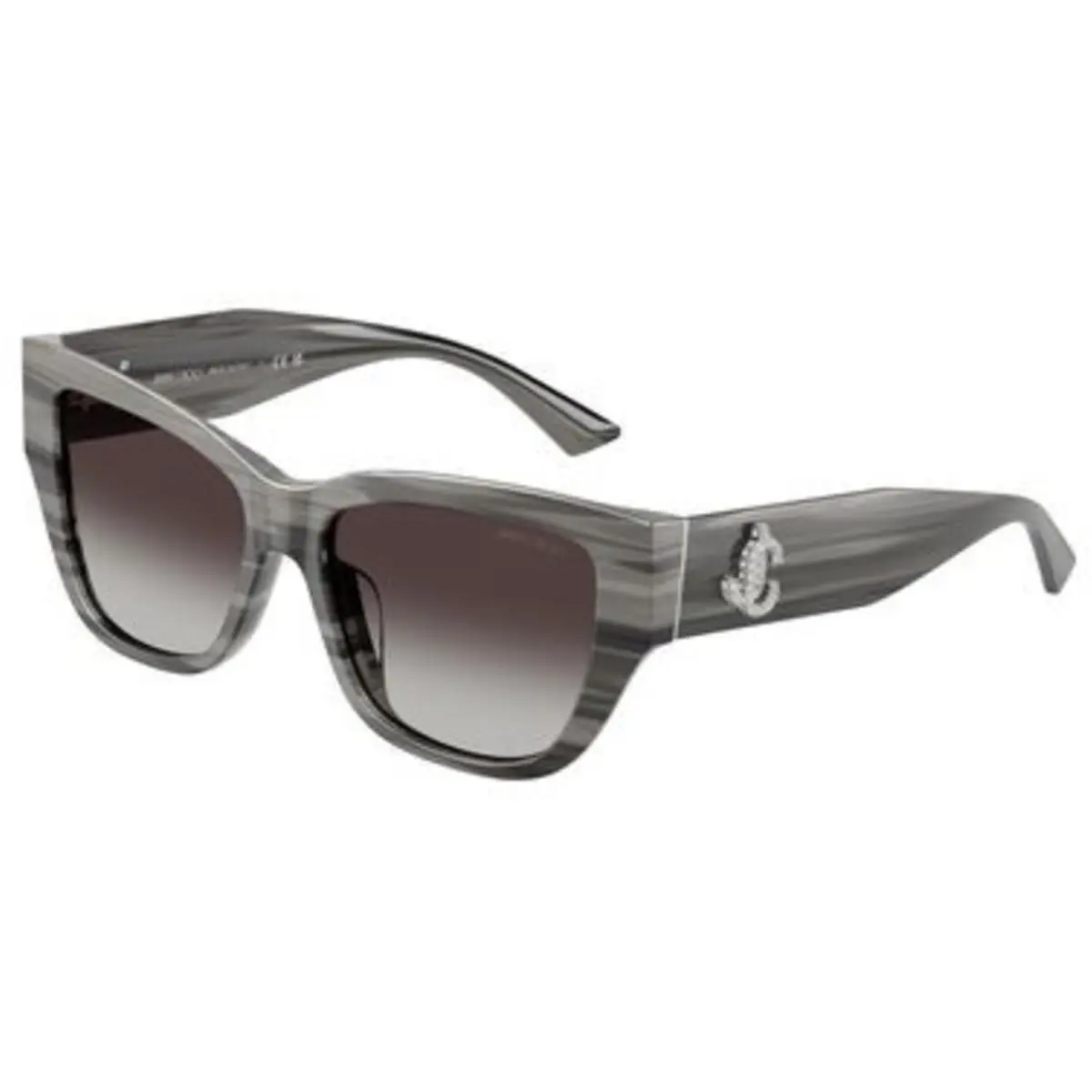 Jimmy Choo JC 5039 BU Striped Black / Gradient Gray 50638G Size 54 Sunglasses