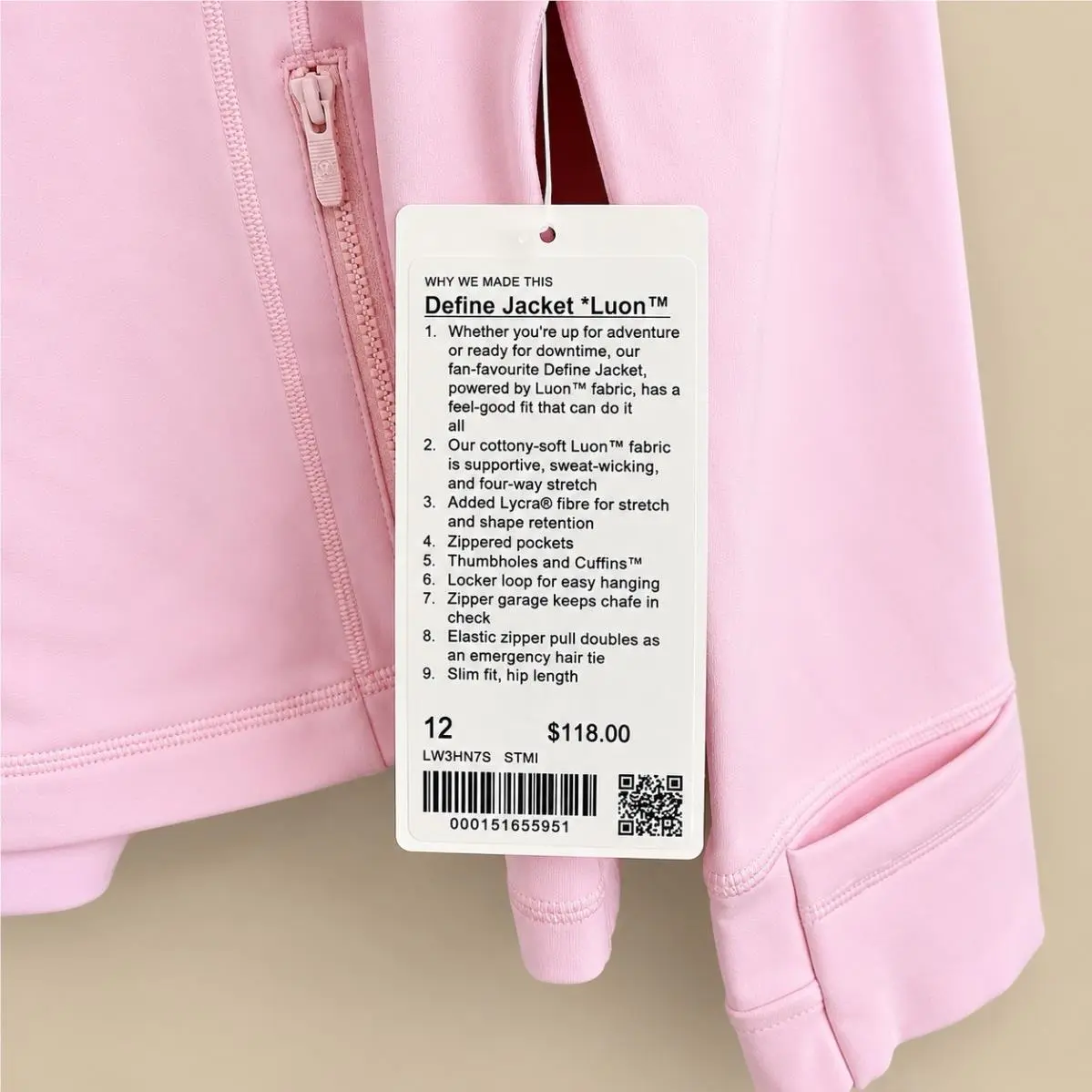 Lululemon clothing - Lululemon Define Jacket *Luon - Define Jacket - LW3HZNHS - Pink 3