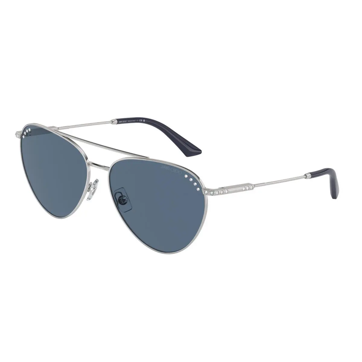 JC 4002 B Silver Dark Blue 301880 Size 60 Sunglasses by Jimmy Choo
