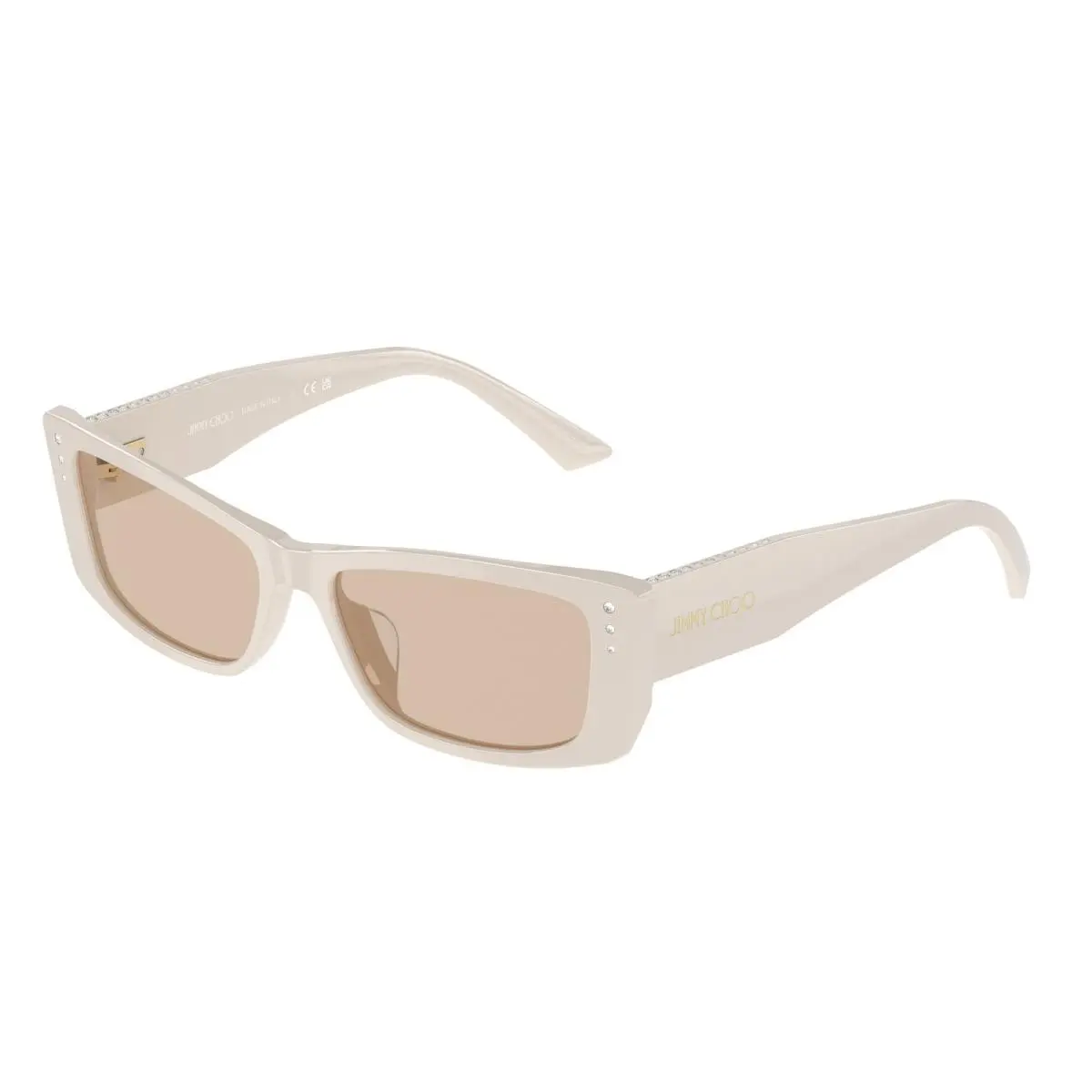 JC 5002 BU White/light Brown 500893 Size 55 Sunglasses by Jimmy Choo