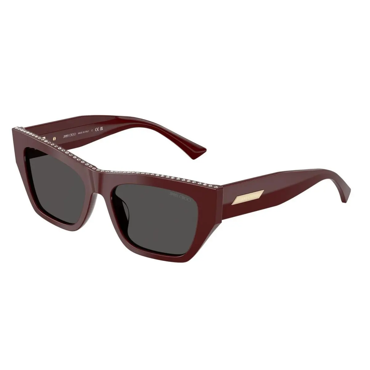 Jimmy Choo JC 5035 BF Cranberry / Dark Grey 505787 Size 54 Sunglasses
