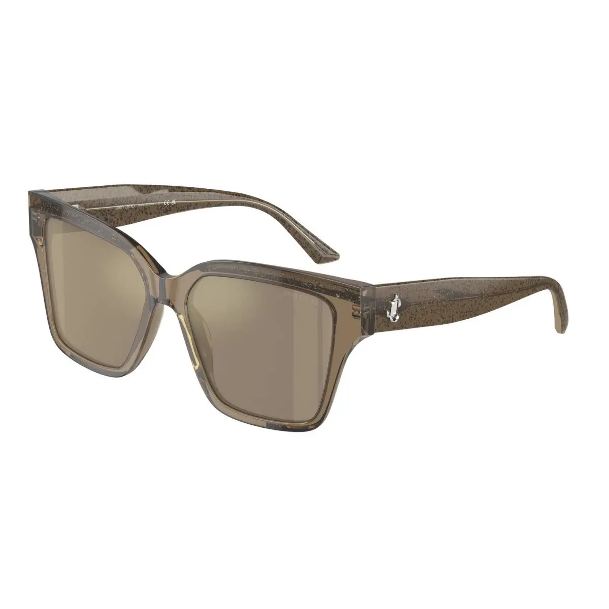 JC 5003 F Trasparent Brown/glitter Light 50405A Size 55 Sunglasses by Jimmy Choo