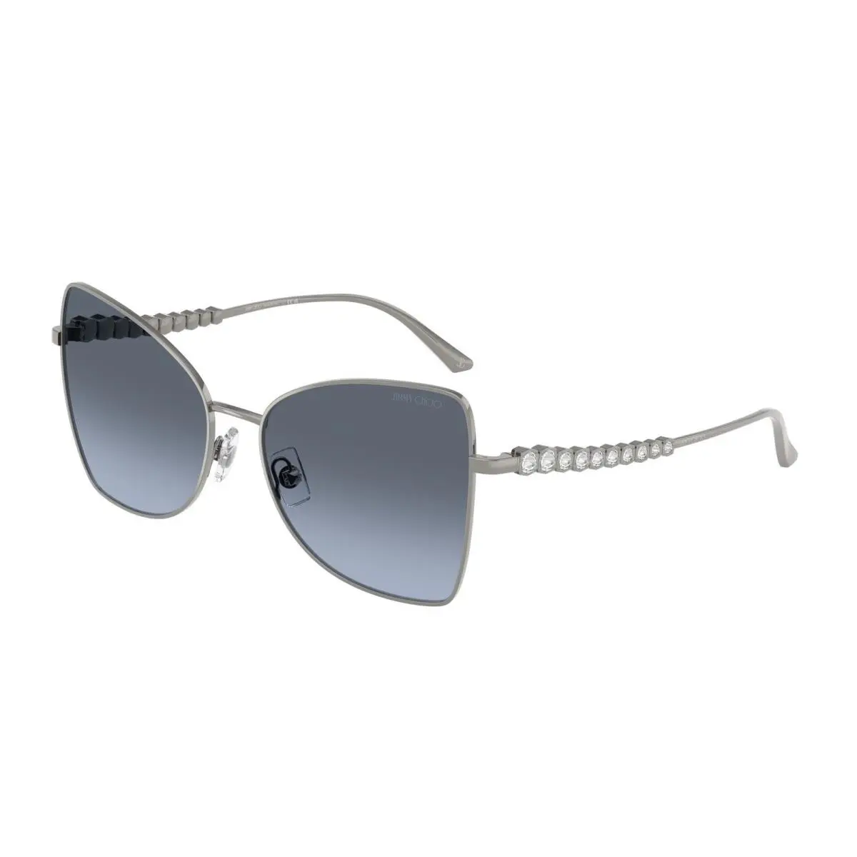 JC 4010 B Gunmetal / Gradient Blue 30048F Size 55 Sunglasses by Jimmy Choo