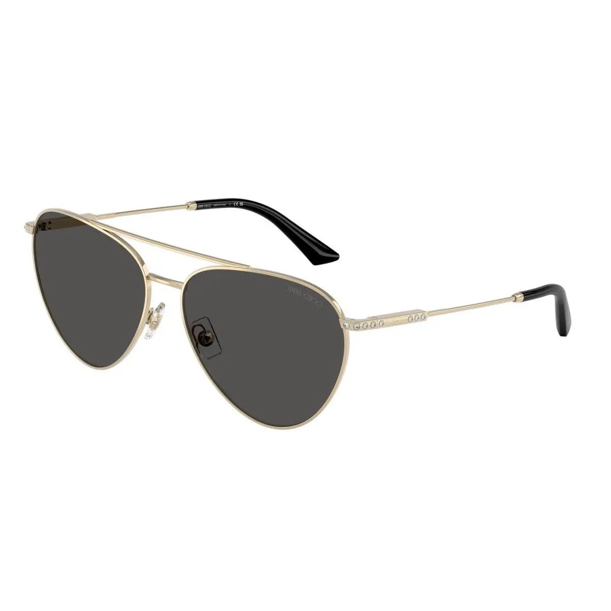 JC 4002 B Pale Gold / Dark Grey 301787 Size 60 Sunglasses by Jimmy Choo