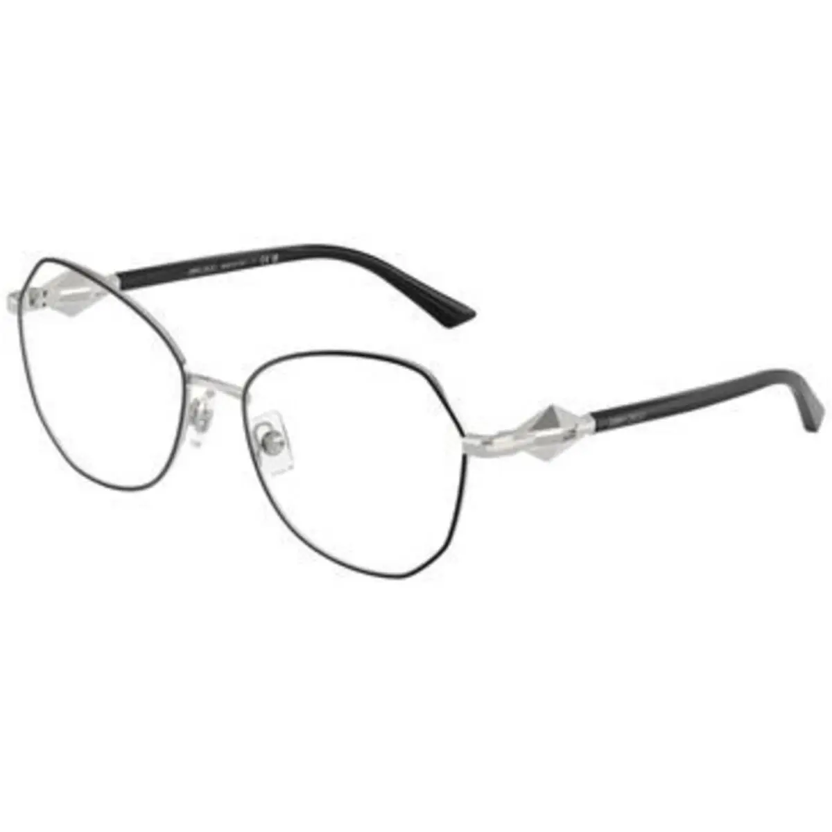 JC 2011 Silver-black Demo Lens 3016 Size 55 Eyeglasses by Jimmy Choo
