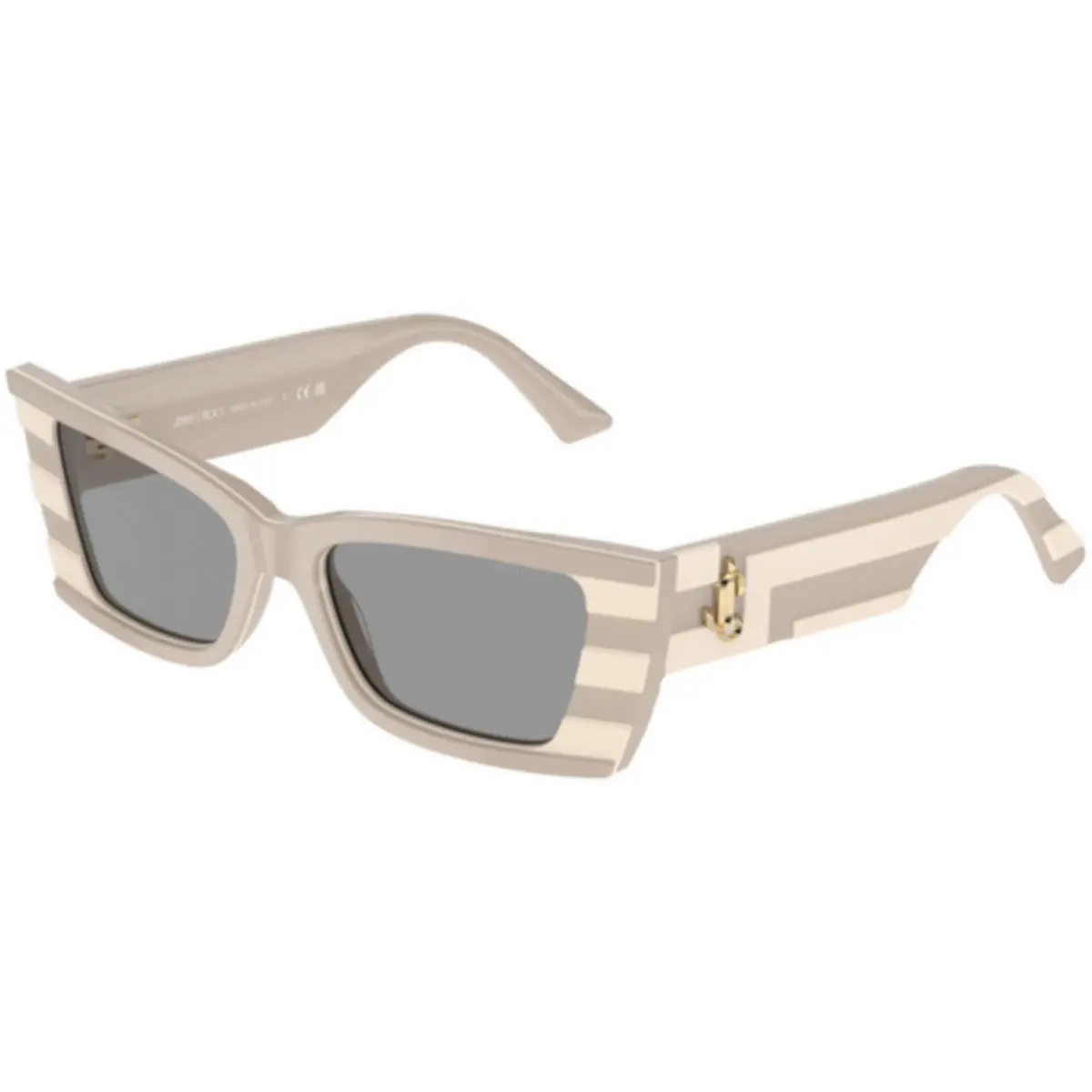JC 5009 Beige and White / Grey 5030/1 Size 53 Sunglasses by Jimmy Choo