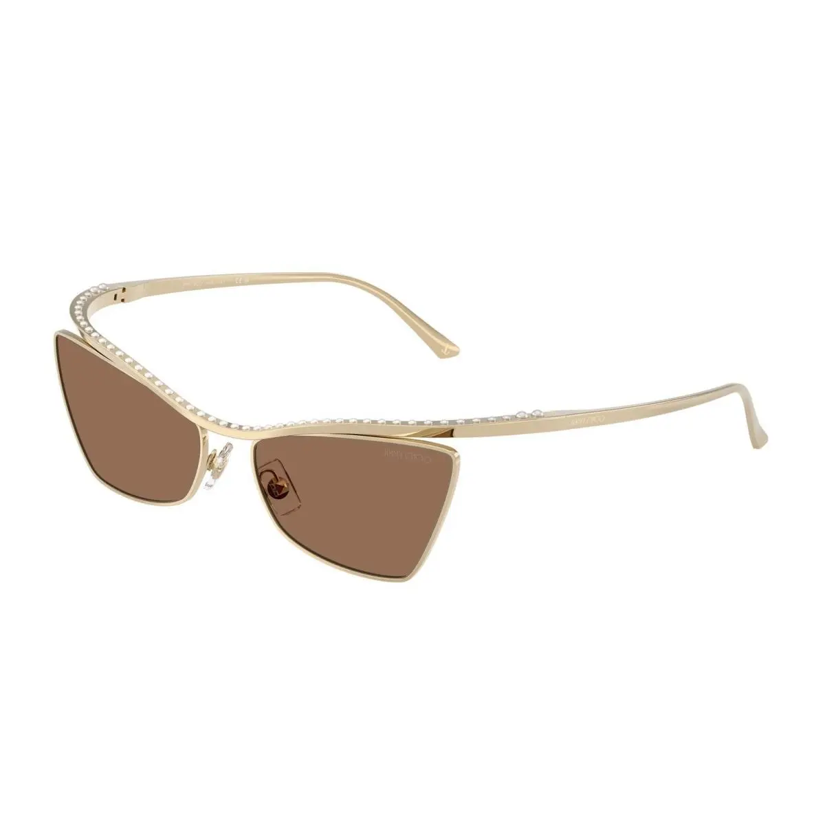 JC 4014 H Pale Gold / Dark Brown 300673 Size 56 Sunglasses by Jimmy Choo