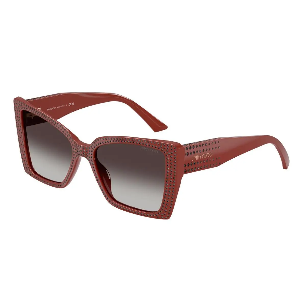 JC 5001 B Red / Gradient Grey 50138G Size 54 Sunglasses by Jimmy Choo