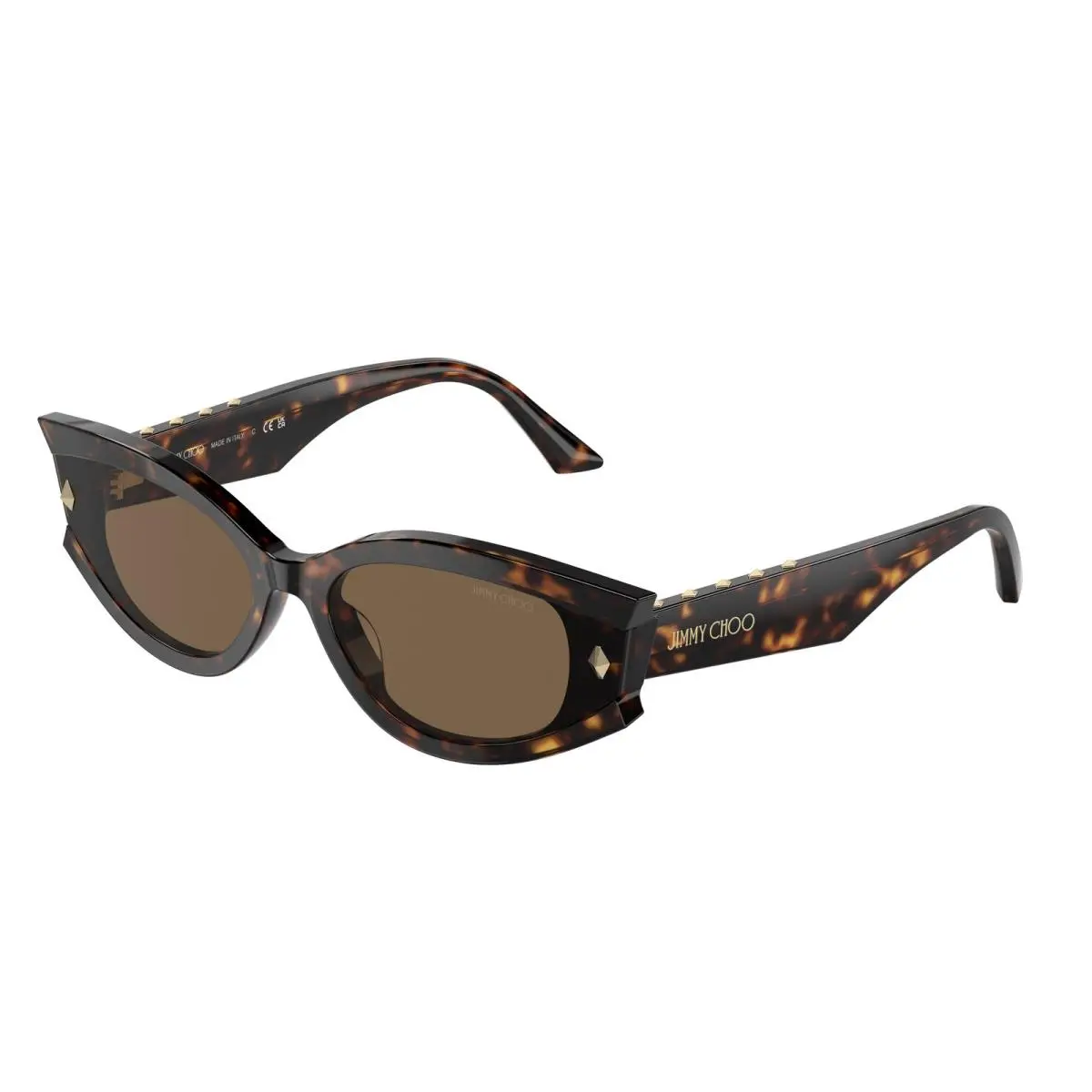 JC 5015 U Havana Dark Brown 500273 Size 61 Sunglasses by Jimmy Choo