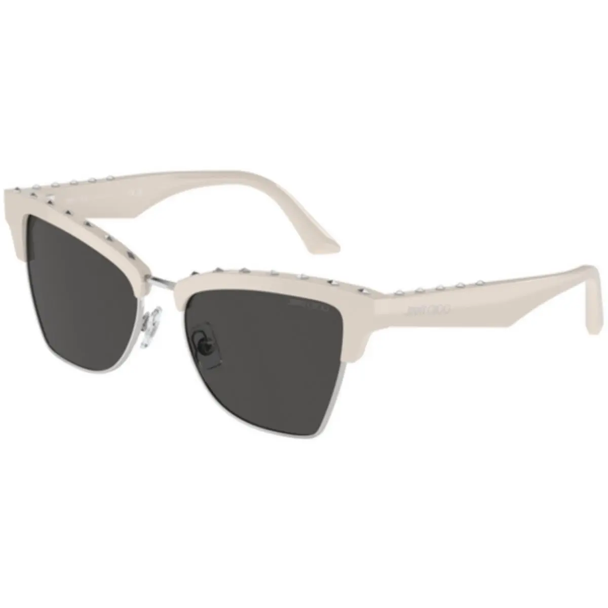 JC 5014 White/silver / Dark Grey 500887 Size 54 Sunglasses by Jimmy Choo