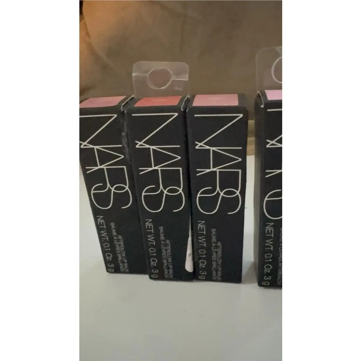 4 PC Nars Afterglow Lip Balm 2 Orgasm Stargaze Torrid by NARS Cosmetics