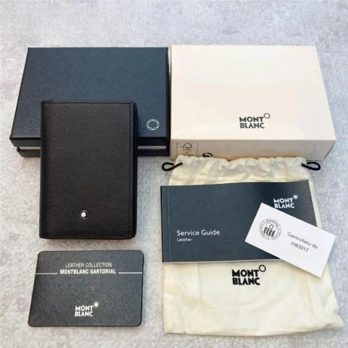 Montblanc Sartorial 4CC Black Leather Card Holder Wallet MB113223