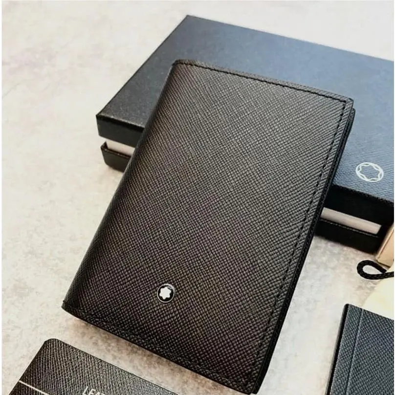 Montblanc Sartorial Mini Wallet 4CC Black Leather Card Holder MB113223
