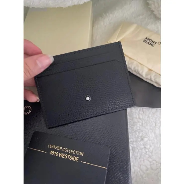 Montblanc Meisterstück 5CC Card Holder Wallet Black Leather 114603 Box