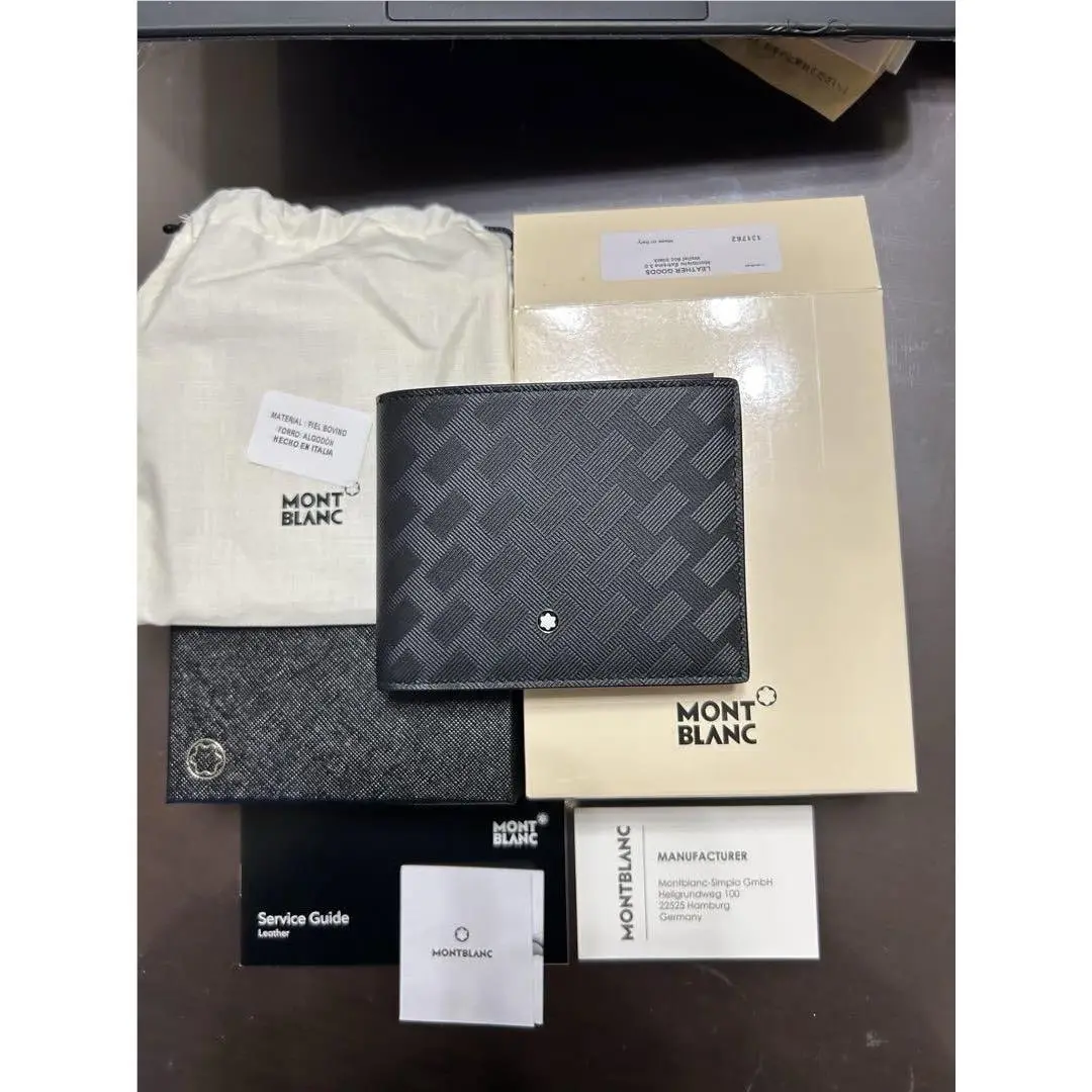 Montblanc Extreme 3.0 6CC Bifold Wallet Black Leather Men`s Full Box
