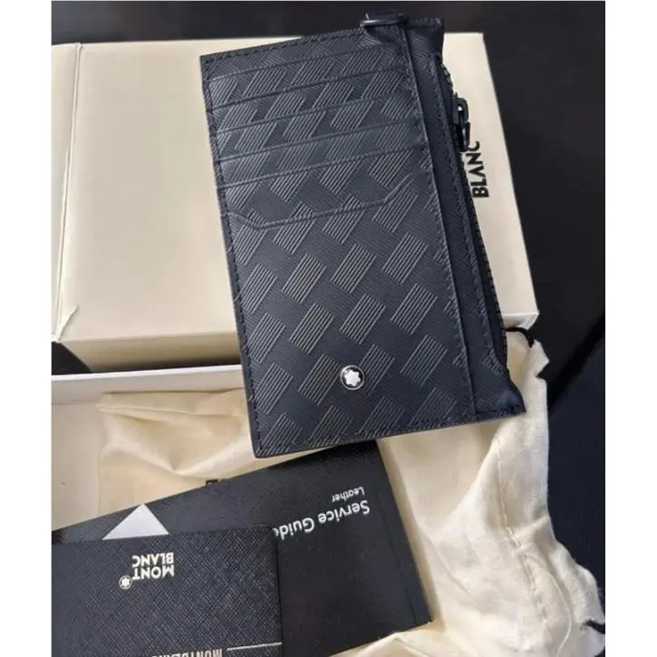 Montblanc Extreme 3.0 Cassis 8CC Slim Wallet Black Leather Card Holder