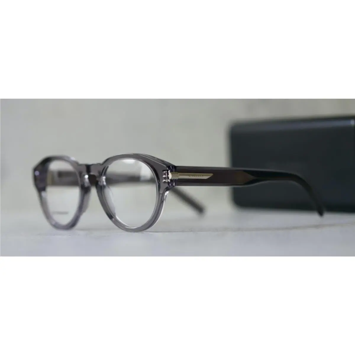 Men`s Round Transparent Grey Glasses by Givenchy