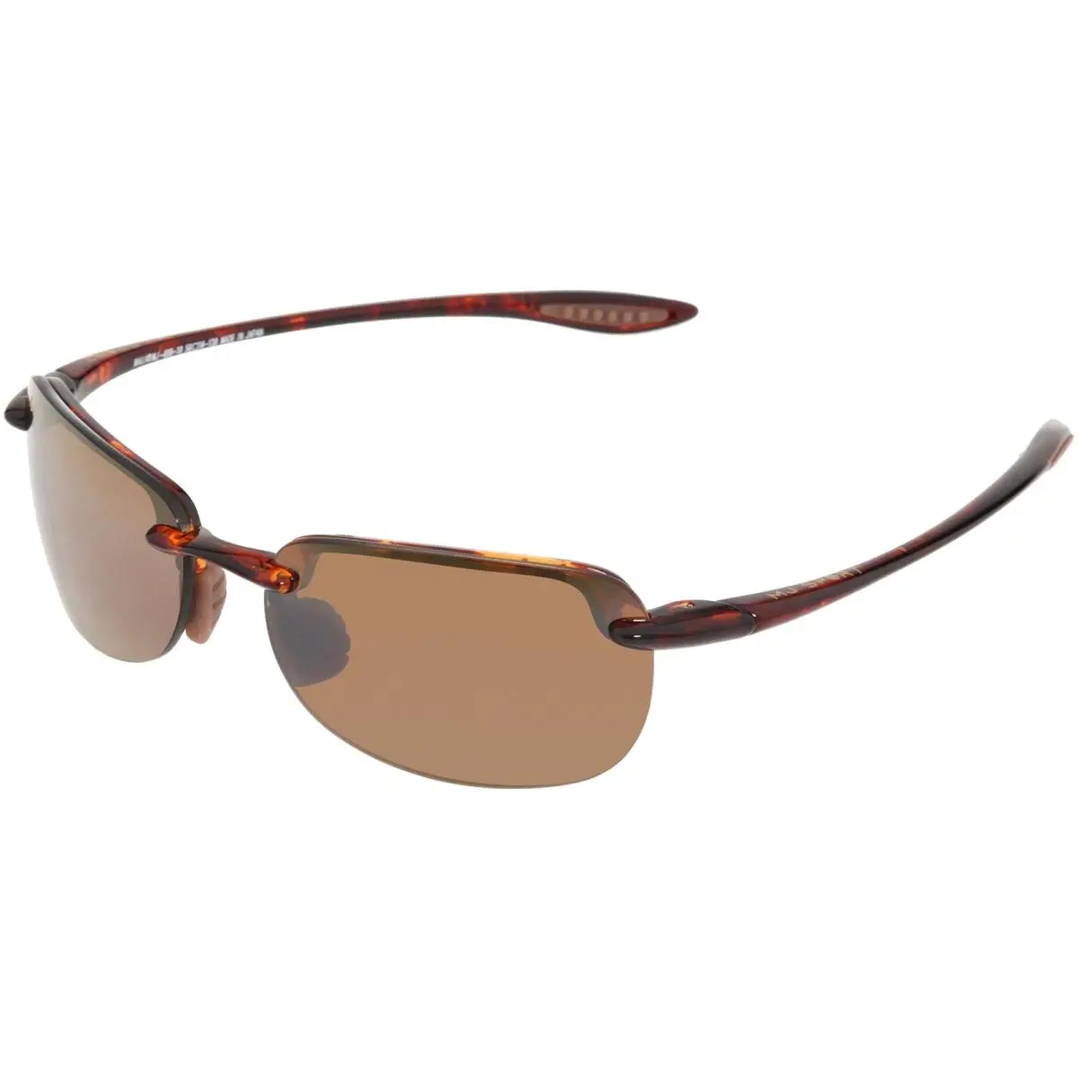 Sandy Beach Polarized Tortoise Half-rim Wrap Sunglasses H408N 10 Japan by Maui Jim