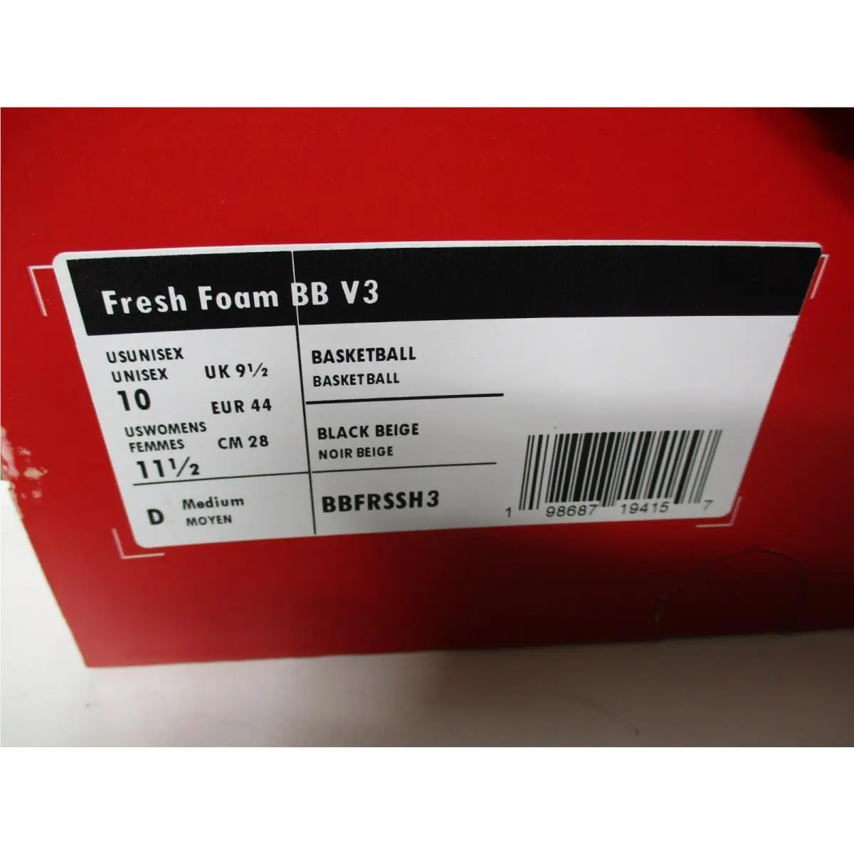 New Balance shoes - New Balance Fresh Foam BB V3 - BBFRSSB3 - Black (UPC: 197967748677) 8