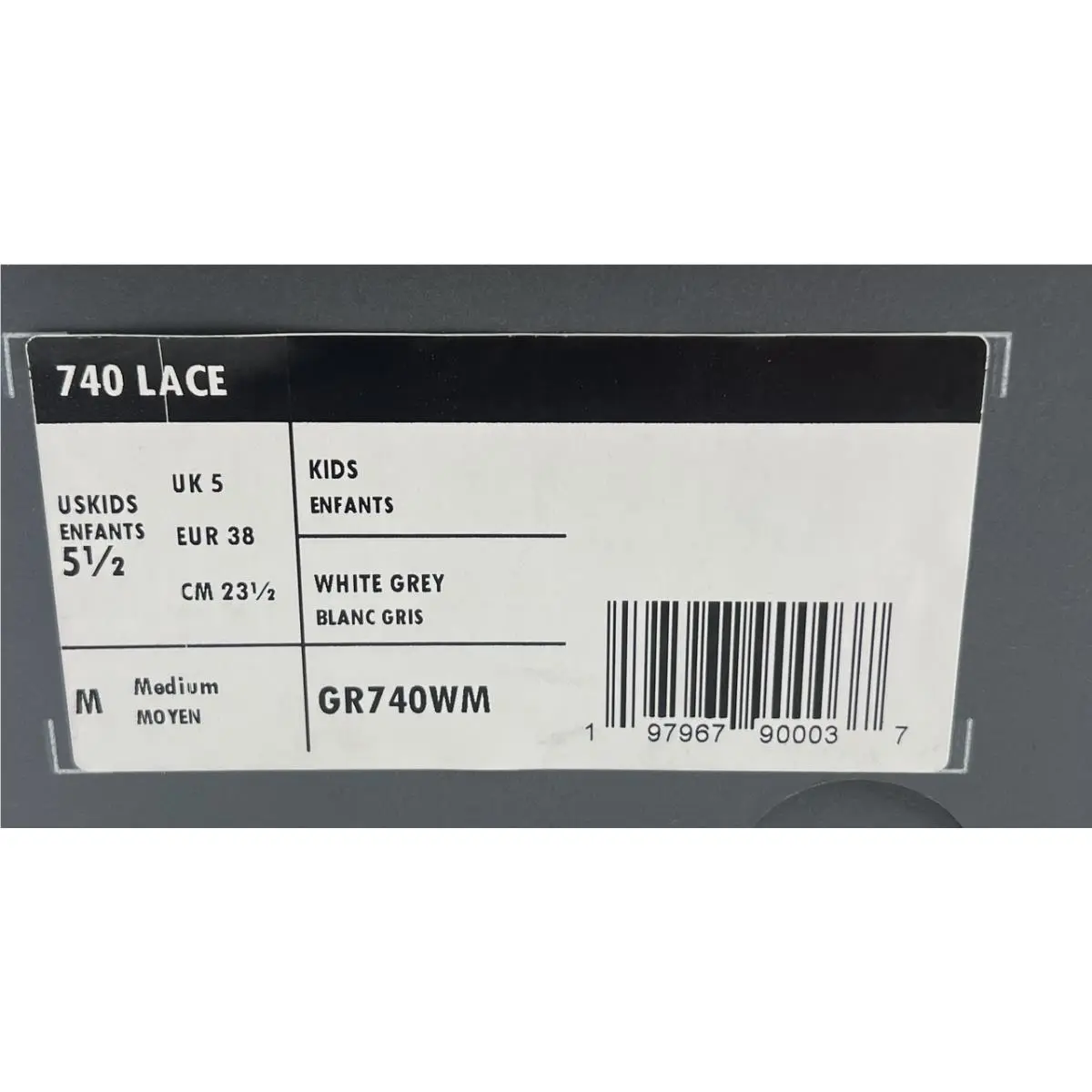 New Balance shoes - 740 LACE - LACE - GR740WM - White/Silver Metallic/White Grey (UPC: 197967900037) 6