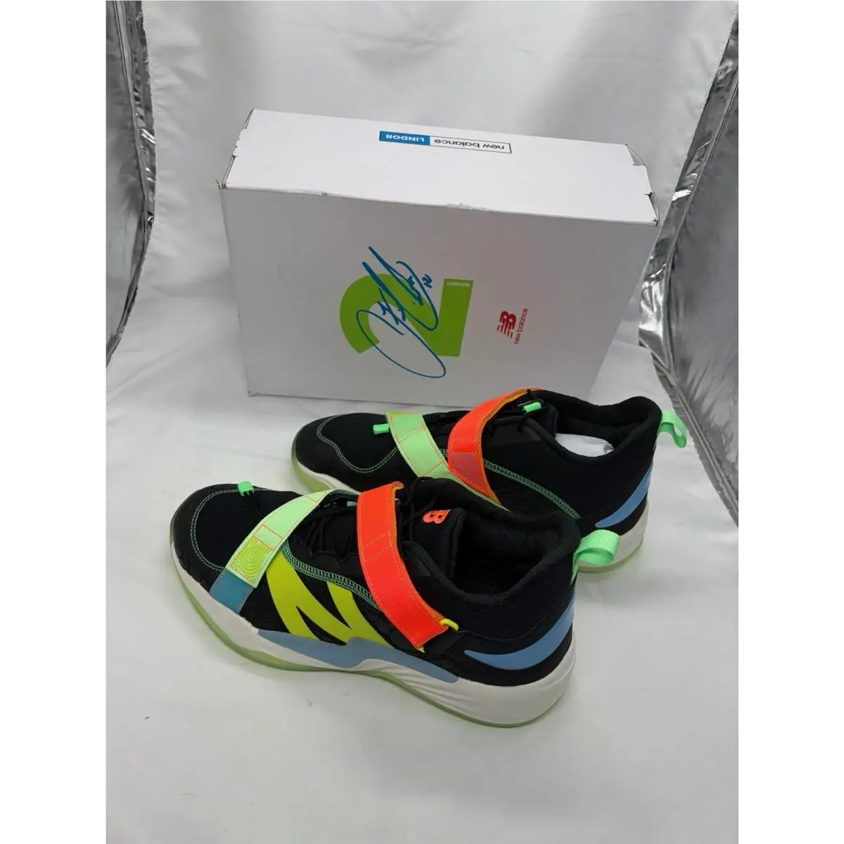 New Balance shoes - New Balance FuelCell Lindor 2 PreGame - Black, Neon Green, Orange, Blue, Green 2