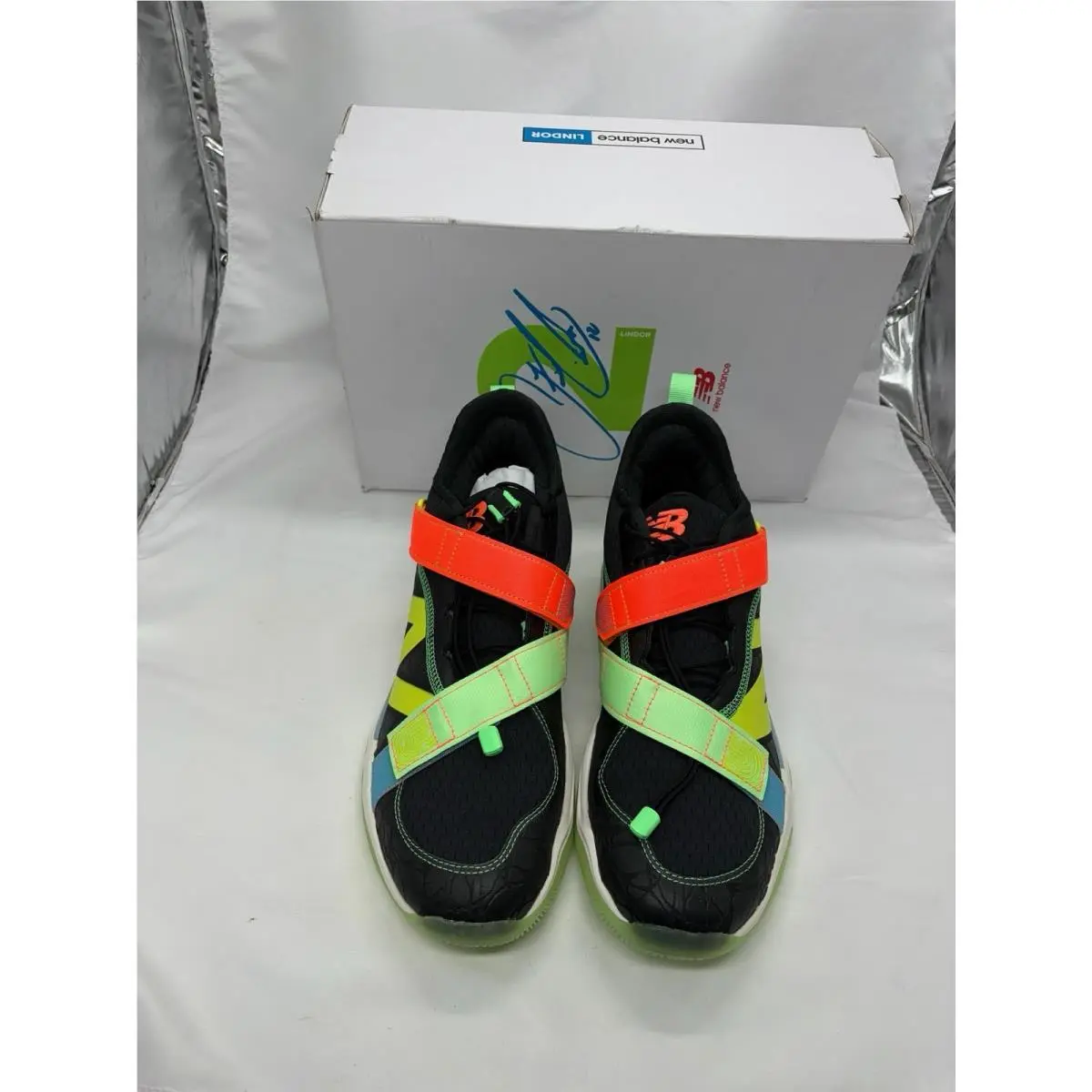 New Balance shoes - New Balance FuelCell Lindor 2 PreGame - Black, Neon Green, Orange, Blue, Green 3
