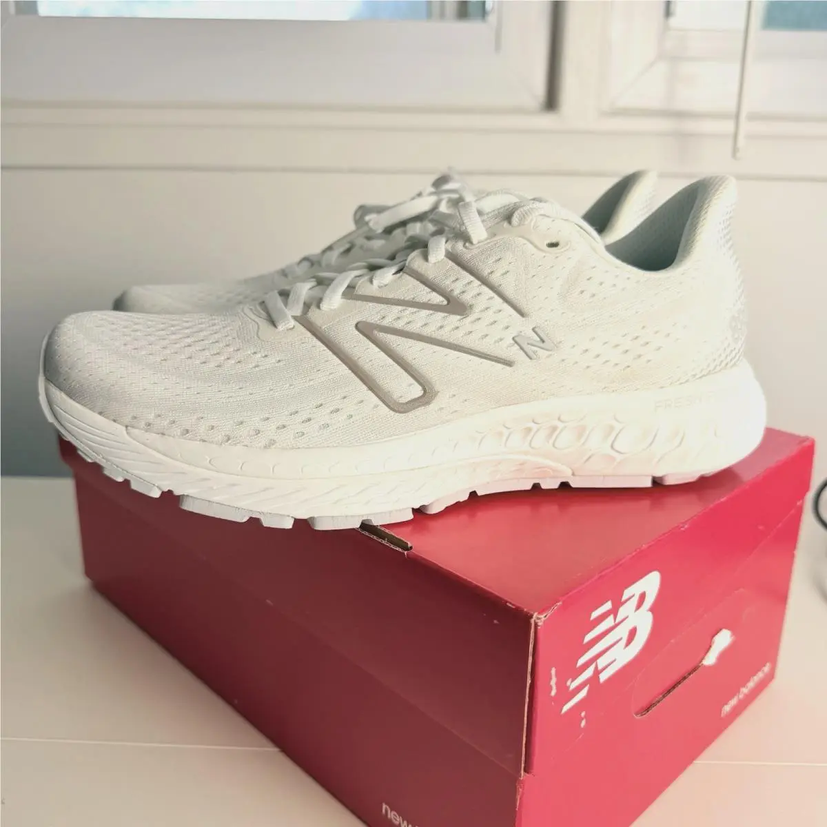 New Balance 880v13 Womens 9.5 D Wide Fresh Foam X Running Shoes White