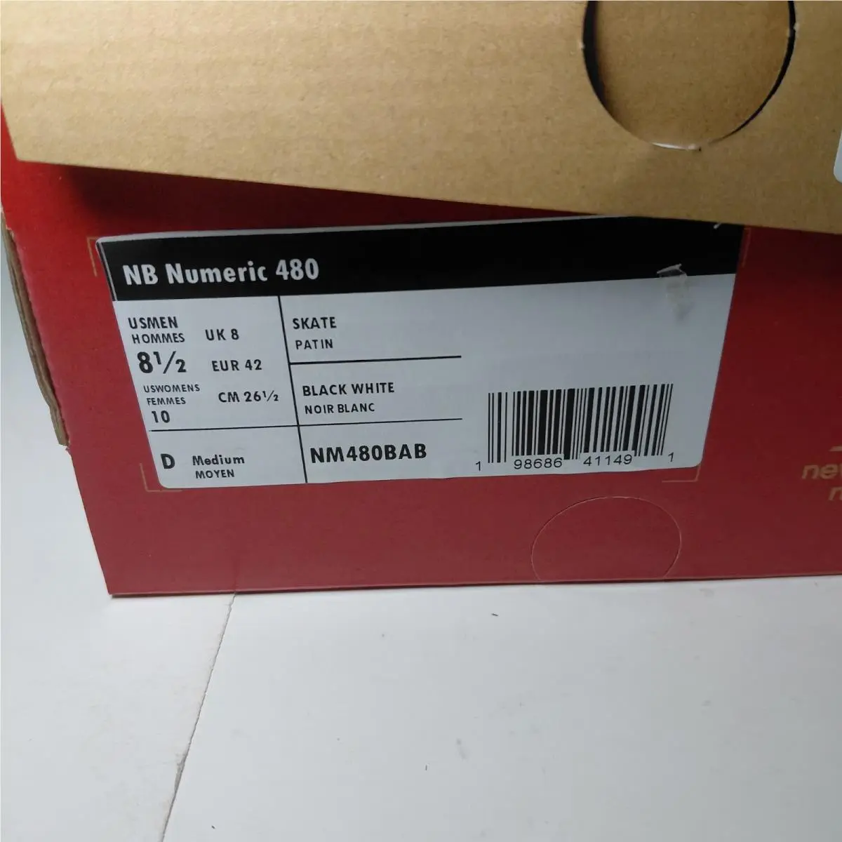 New Balance shoes - New Balance Numeric - Numeric - NM480BAB - Dark Grey/White 1