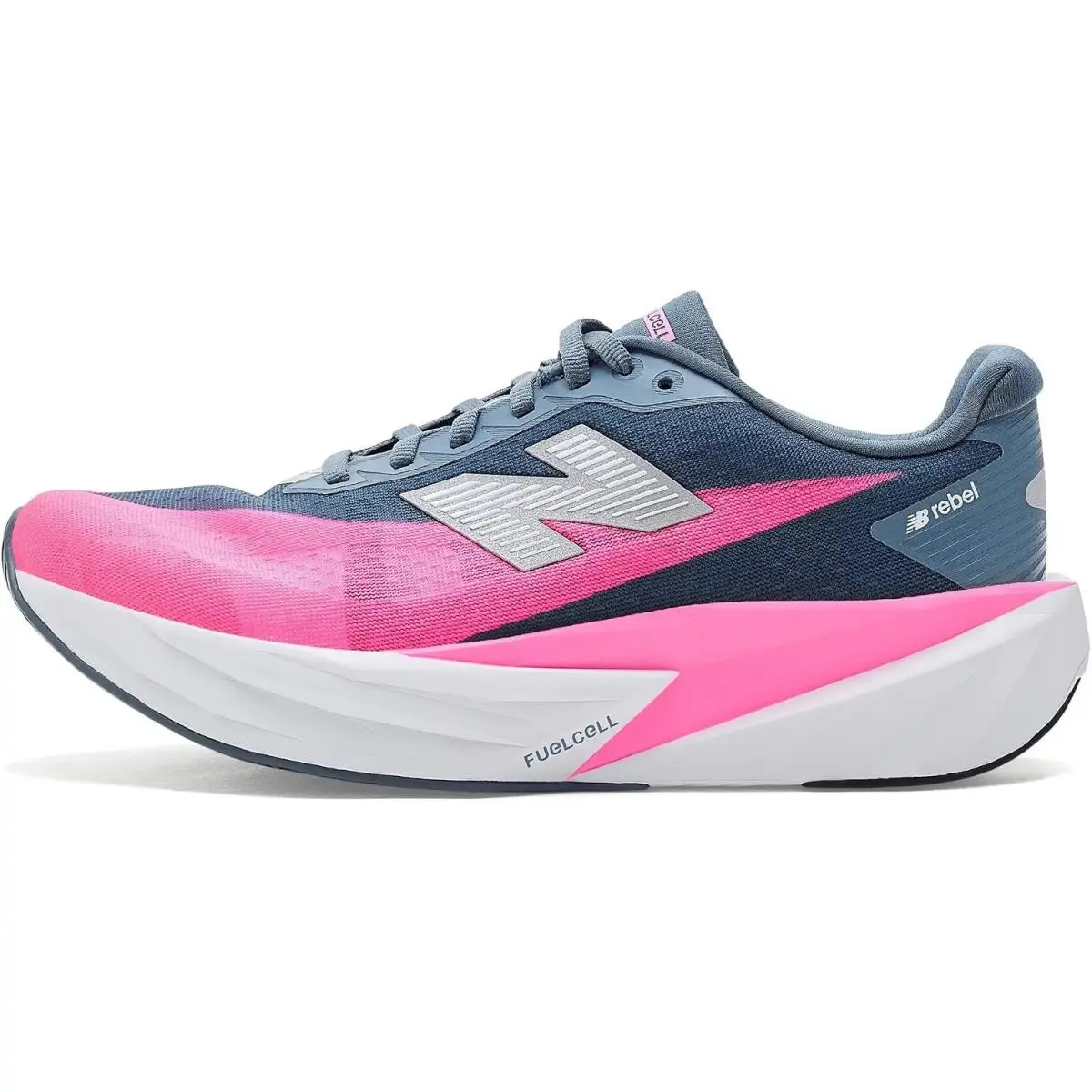 New Balance shoes - New Balance FuelCell Rebel v5 - Shadow Blue/Pink Heat 2