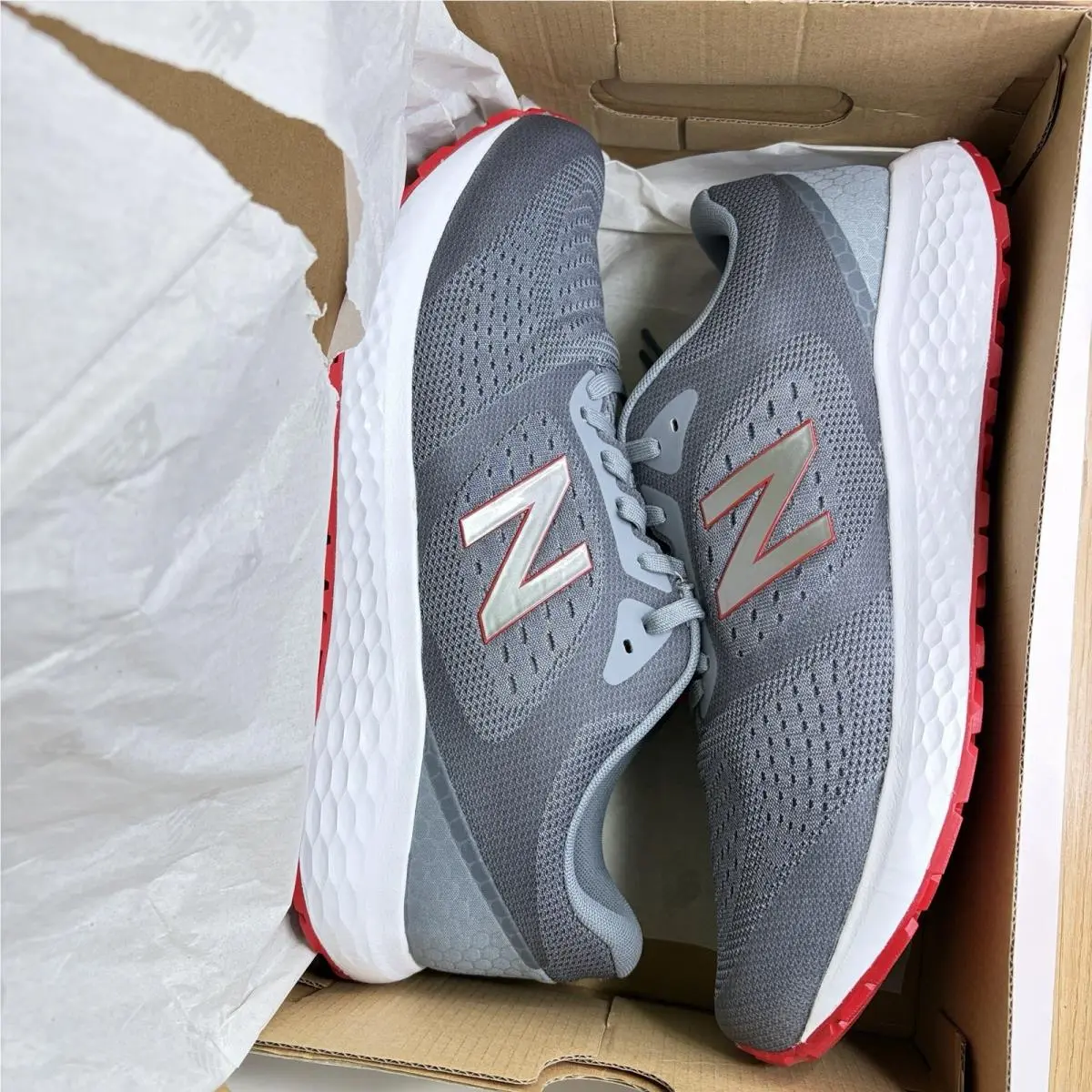 New Balance shoes - New Balance 520 - M520sR6 - Gray, Manufacturer: Gray/Red 11